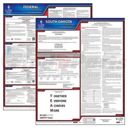 44280 by JJ KELLER - 2022 South Dakota & Federal Labor Law Posters - State & Federal Poster Set (English)