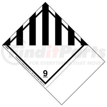 44364 by JJ KELLER - Class 9 Miscellaneous Labels - Blank Shipping Name Panel - Paper, Single Sheet (2 Labels/Sheet)