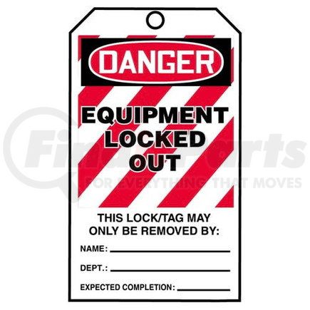 29792 by JJ KELLER - STOPOUT Tags By-The-Roll - Danger Equipment Locked Out - Roll of 250 Tags
