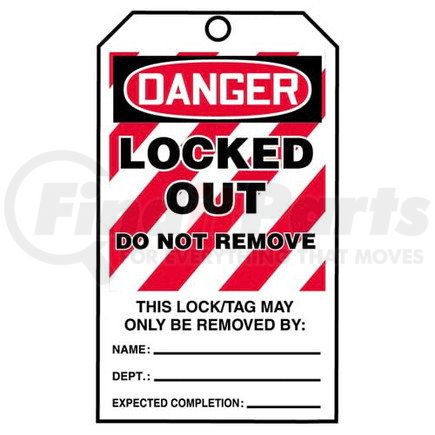 29796 by JJ KELLER - STOPOUT Tags By-The-Roll - Danger Locked Out Do Not Remove - Roll of 100 Tags - Roll of 250 Tags