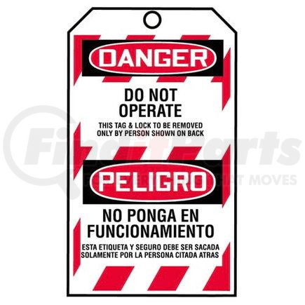 29797 by JJ KELLER - STOPOUT Bilingual Tags By-The-Roll - Danger Do Not Operate - Roll of 100 Tags