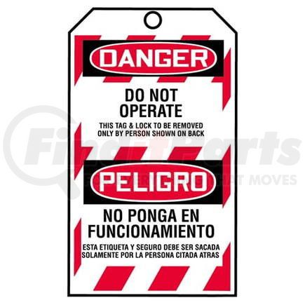 29798 by JJ KELLER - STOPOUT Bilingual Tags By-The-Roll - Danger Do Not Operate - Roll of 250 Tags