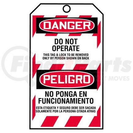 JJ Keller 29798 STOPOUT Bilingual Tags By-The-Roll - Danger Do Not Operate - Roll of 250 Tags