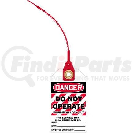 29966 by JJ KELLER - Loop n' Lock Tie Tags - Danger Do Not Operate Equipment Lock Out - 10-Pack Tie Tags