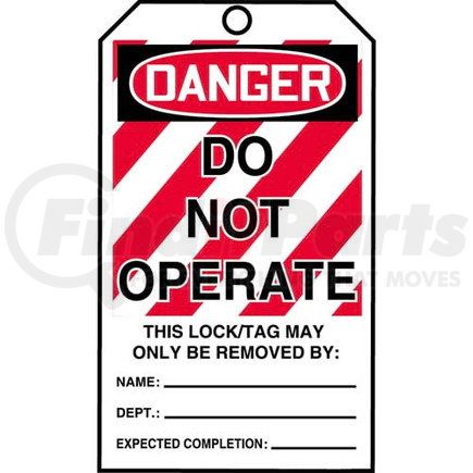 29970 by JJ KELLER - STOPOUT Tags By-The-Roll - Danger Do Not Operate - Roll of 250 Tags