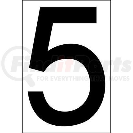 JJ Keller 3160 Individual 4" Vinyl Numbers - 4" Vinyl - 5 (five)
