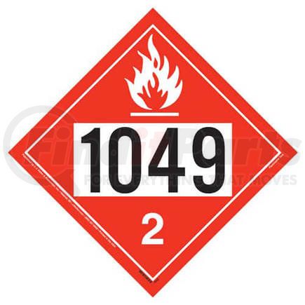 3342 by JJ KELLER - 1049 Placard, Division 2.1, Flammable Gas, 4 mil, Vinyl Permanent Adhesive