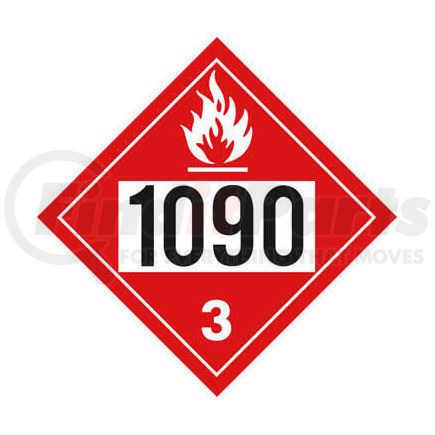 3367 by JJ KELLER - 1090 Placard - Class 3 Flammable Liquid - 176 lb Polycoated Tagboard