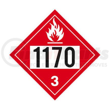 3379 by JJ KELLER - 1170 Placard - Class 3 Flammable Liquid - 4 mil Vinyl Permanent Adhesive