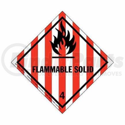 341 by JJ KELLER - Class 4 Flammable Solid Labels - Paper, 500 Labels/Roll