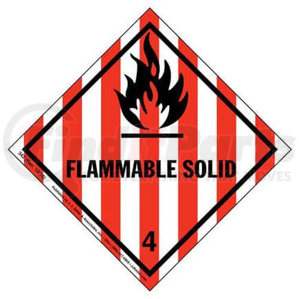 342 by JJ KELLER - Class 4 Flammable Solid Labels - Paper, Single Sheet (2 Labels/Sheet)