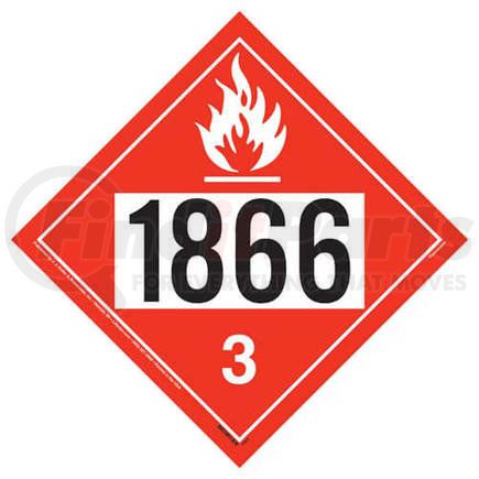 3464 by JJ KELLER - 1866 Placard - Class 3 Flammable Liquid - 176 lb Polycoated Tagboard