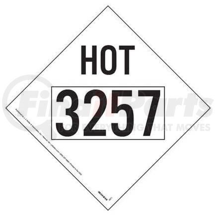 3572 by JJ KELLER - 3257 Elevated Temperature Liquid HOT Marking - 20 mil Polystyrene, Laminated