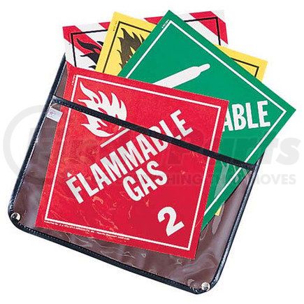 472 by JJ KELLER - Hazmat Placard Door Pouch - Black - Stock