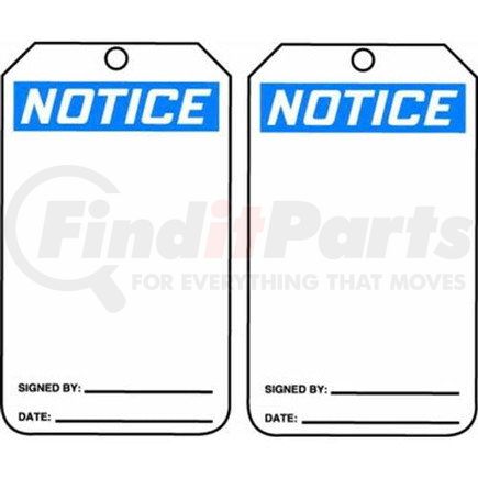 47609 by JJ KELLER - Notice - OSHA Safety Tag - Plastic, 25 per pack
