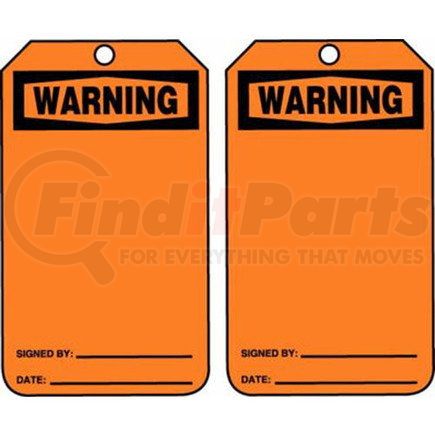 47612 by JJ KELLER - Warning - OSHA Safety Tag - Plastic, 5 per pack