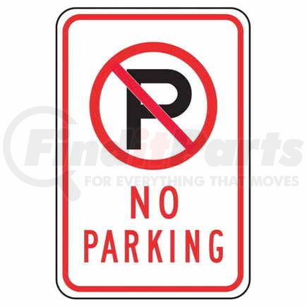 47661 by JJ KELLER - No Parking Sign with Icon - Engineer Grade Reflective Aluminum, 18" x 12"