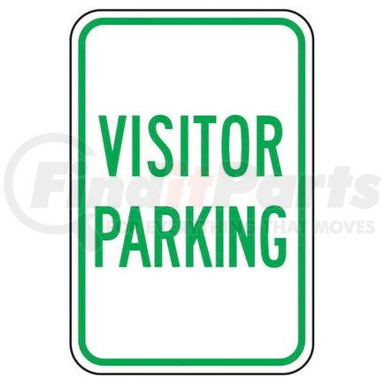 47664 by JJ KELLER - Visitor Parking Sign - Engineer Grade Reflective Aluminum, 18" x 12"