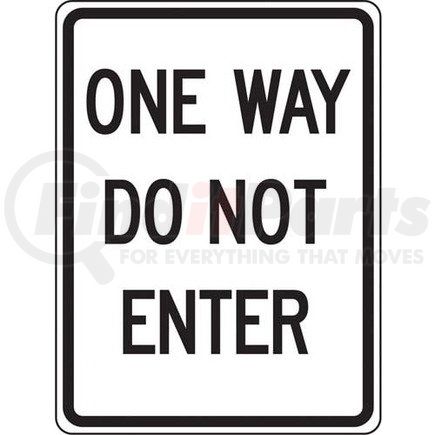 47673 by JJ KELLER - One Way Do Not Enter Sign - Engineer Grade Reflective Aluminum, 24" x 18"