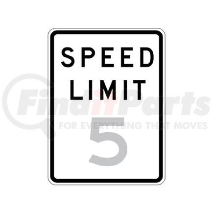 47674 by JJ KELLER - Speed Limit 5 Sign - High Intensity Prismatic Aluminum, 24 " x 18"