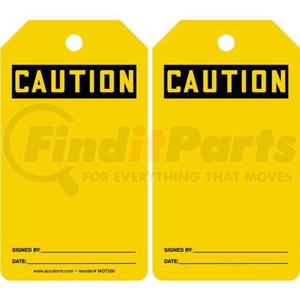 47564 by JJ KELLER - Caution: Blank - OSHA Safety Tag - Plastic, 5 per pack