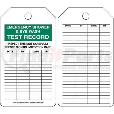 47570 by JJ KELLER - Emergency Shower & Eye Wash - Safety Tag - Cardstock, 5 per pack