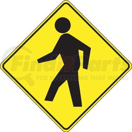 47697 by JJ KELLER - Pedestrian Crossing Sign - Wordless - Engineer Grade Reflective Aluminum, 24" x 24"