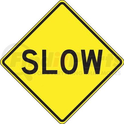 47698 by JJ KELLER - Slow Sign - High Intensity Prismatic Aluminum, 24 " x 24"