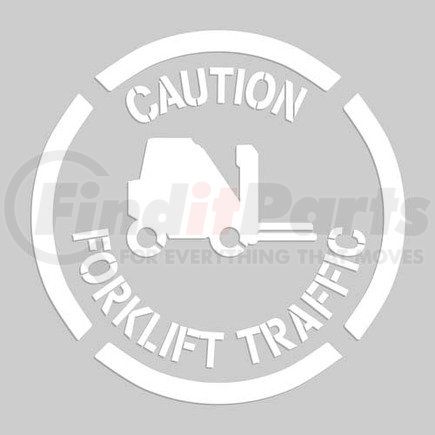 47715 by JJ KELLER - Caution: Forklift Traffic - Floor Stencil - Plastic, 24" x 24"