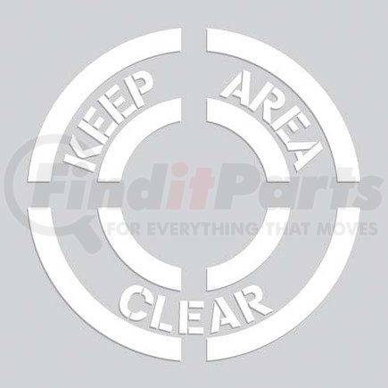 47716 by JJ KELLER - Keep Area Clear - Floor Stencil - Plastic, 24" x 24"