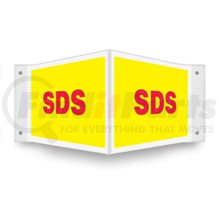 47729 by JJ KELLER - SDS Sign - 3D Projection - High Impact Plastic, 3D (8" x 12" Panel)