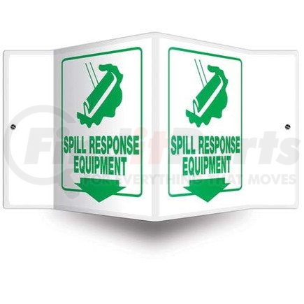 47731 by JJ KELLER - Spill Response Equipment Sign - 3D Projection - High Impact Plastic, 3D (6" x 5" Panel)