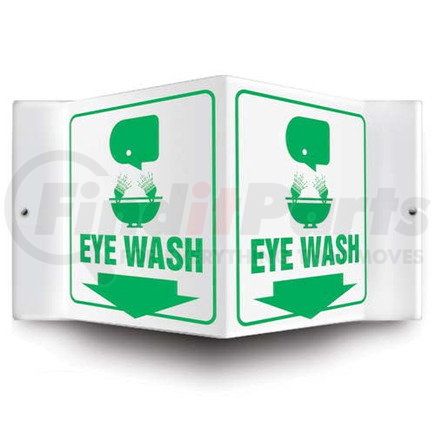 47740 by JJ KELLER - Eye Wash Sign - 3D Projection - High Impact Plastic, 3D (6" x 5" Panel)