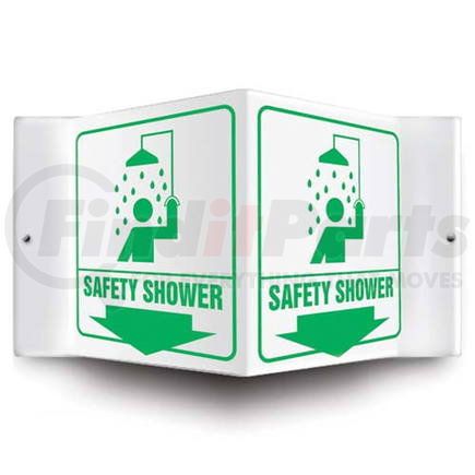 47741 by JJ KELLER - Safety Shower Sign - 3D Projection - High Impact Plastic, 3D (6" x 5" Panel)