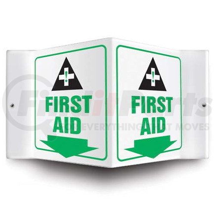 47742 by JJ KELLER - First Aid Sign - 3D Projection - High Impact Plastic, 3D (6" x 5" Panel)