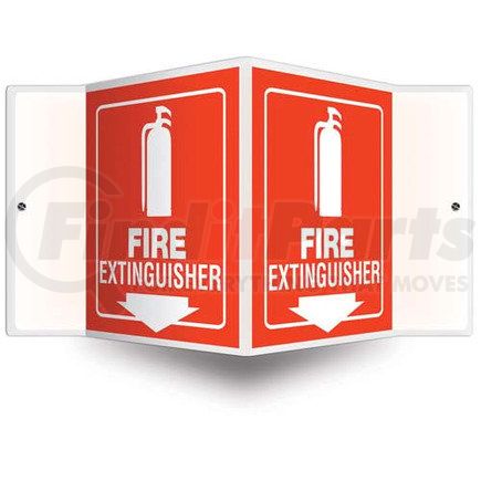 47749 by JJ KELLER - Fire Extinguisher Sign - 3D Projection - High Impact Plastic, 3D (6" x 5" Panel)