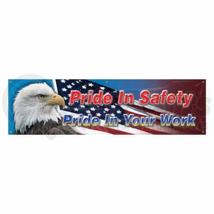 47783 by JJ KELLER - Pride In Safety, Pride In Your Work Banner - Reinforced Vinyl, 28" x 8'