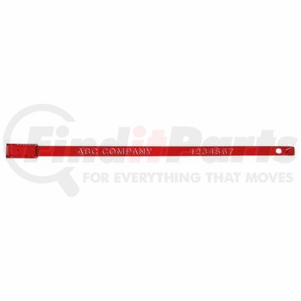 48534 by JJ KELLER - Flat-End Metal Embossed Seal - Red, Personalized