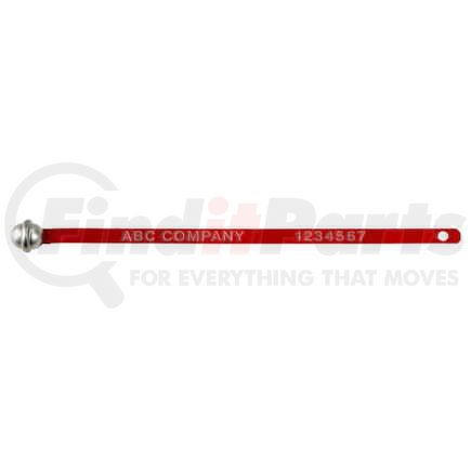 48565 by JJ KELLER - Ball-End Heavy Duty Metal Embossed Seal - Unpainted Ball / Red Strap, Personalized