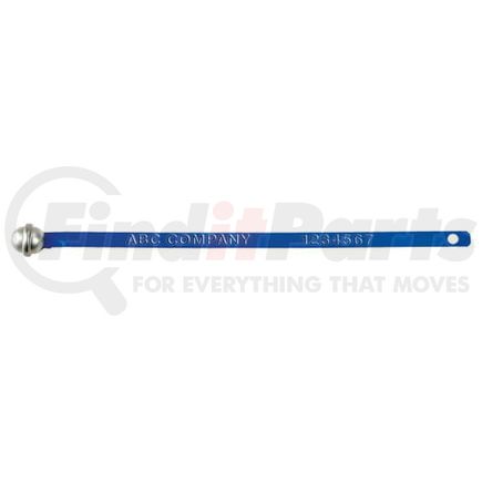 48567 by JJ KELLER - Ball-End Heavy Duty Metal Embossed Seal - Unpainted Ball / Blue Strap, Personalized