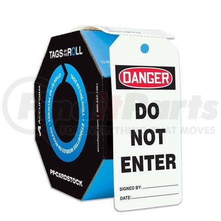 47832 by JJ KELLER - Danger: Do Not Enter - OSHA Safety Tag: Tags By-The-Roll - Cardstock, 100 per roll