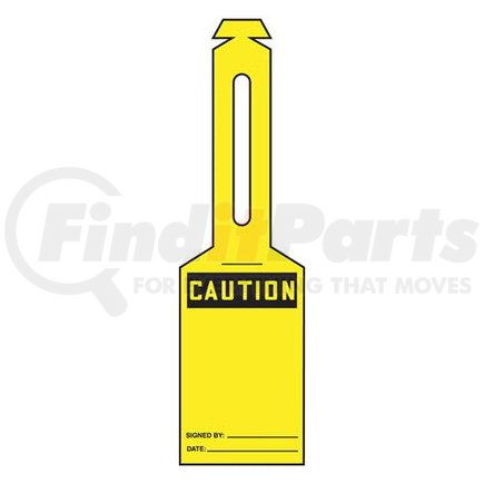 47853 by JJ KELLER - Caution: Blank - OSHA Safety Tag: Loop 'n Strap Tags - Flexible Plastic, 25 per pack