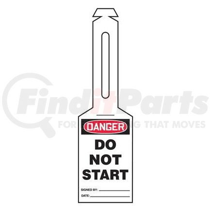 47855 by JJ KELLER - Danger: Do Not Start - OSHA Safety Tag: Loop 'n Strap Tags - Flexible Plastic, 25 per pack