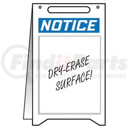 47868 by JJ KELLER - Notice: Blank - OSHA Folding Sign - Plastic, 20" x 12"