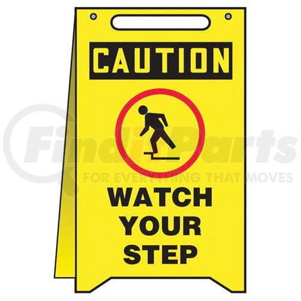 47872 by JJ KELLER - Caution: Watch Your Step - OSHA Fold-Up - Plastic, 20" x 12"