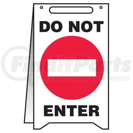 47878 by JJ KELLER - Do Not Enter Folding Sign - Plastic, 20" x 12"
