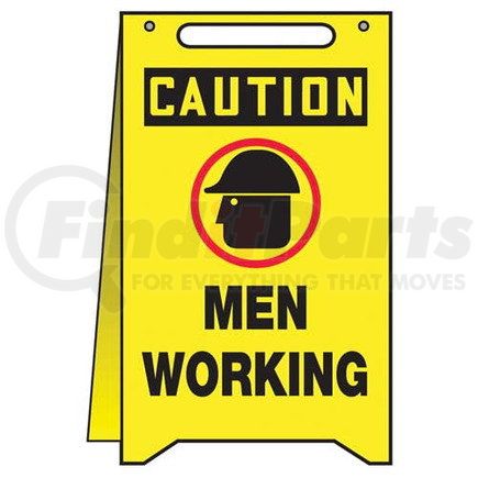 47879 by JJ KELLER - Caution: Men Working - OSHA Folding Sign - Plastic, 20" x 12"