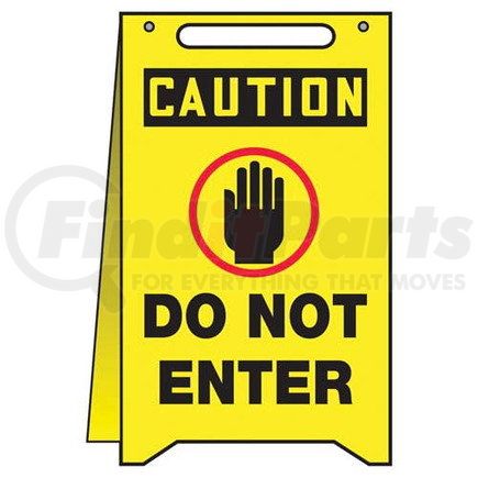 47880 by JJ KELLER - Caution: Do Not Enter - OSHA Folding Sign - Plastic, 20" x 12"
