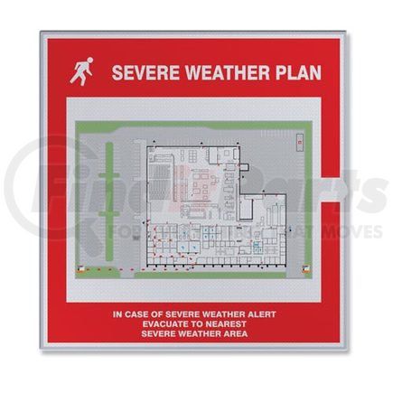 47886 by JJ KELLER - Severe Weather Map Holder - Plastic, 8 1/2" x 11" Insert