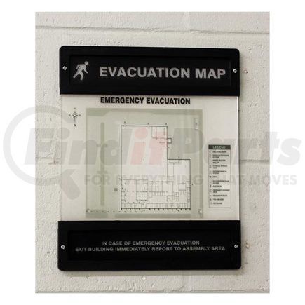 47889 by JJ KELLER - Evacuation Map Unassembled - Plastic, 11" x 17" Insert